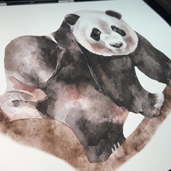 Watercolor Panda Portrait Wall Art Print Poster Unframed - Picture 16 of 16